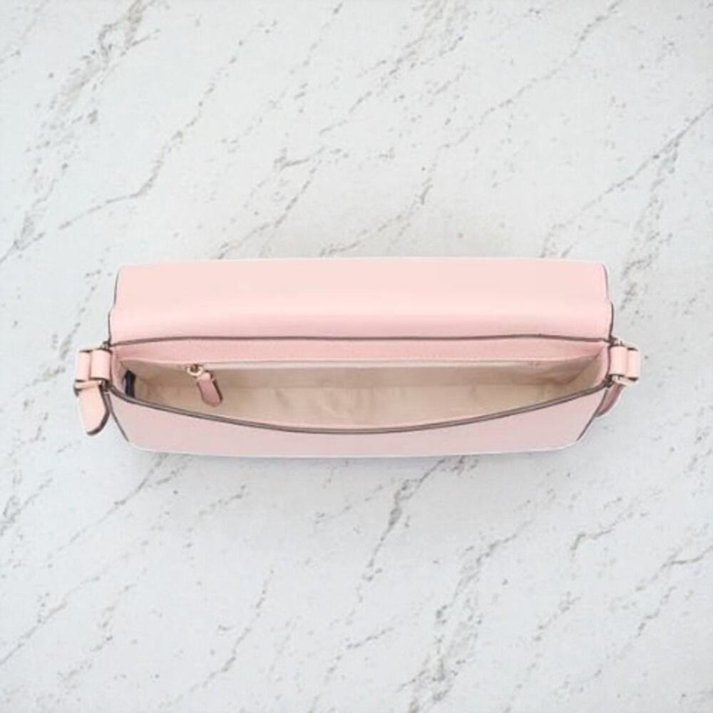 Kate Spade Staci Flap Shoulder Bag Purse in Peony Blossom Pink Leather KF371 - Picture 4 of 6